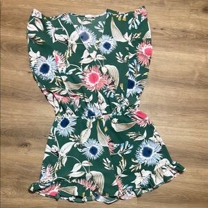 Floral Green Romper